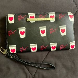 Betsey Johnson zip around wallet/clutch